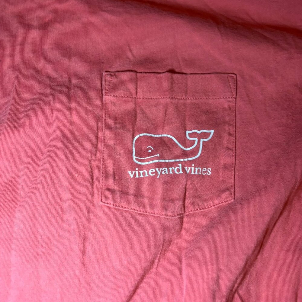 Vineyard Vines Medium Hooded Long Sleeve Pocket Tee - Picture 2 of 4